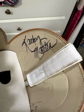 Autographed by Kathy Mattea White Leather and snakeskin boots